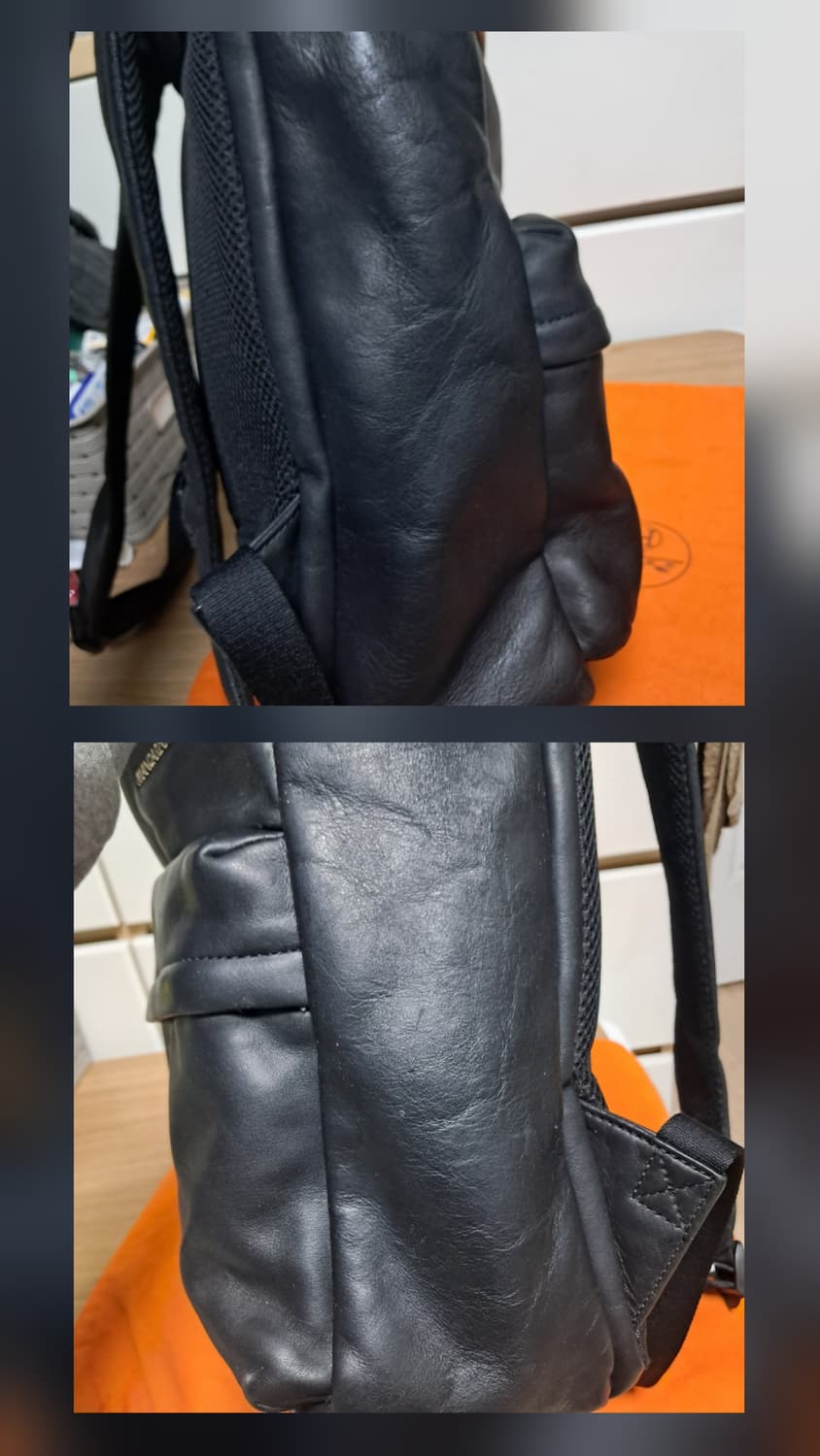 만다리나덕 블랙 가죽 백팩(어깨끈 손상)남녀공용가능 상품이미지8