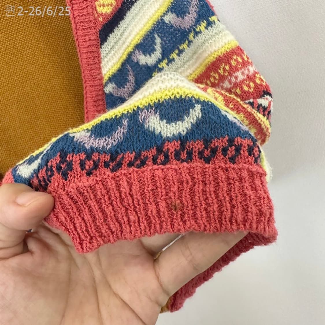 써스데이아일랜드 여자 니트 조끼 90 M  상품이미지5