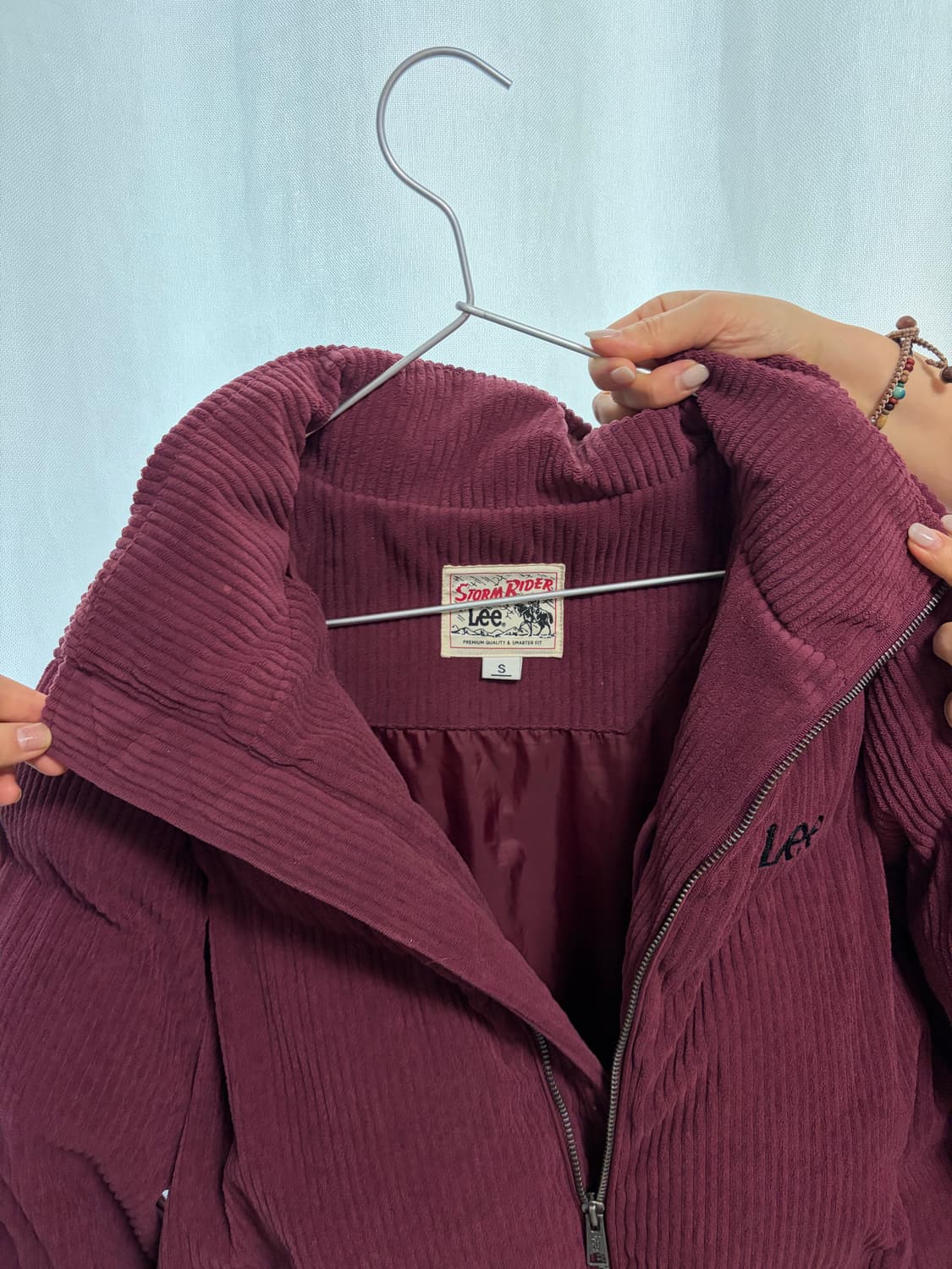 Lee 코튼 버건디 숏패딩 상품이미지4