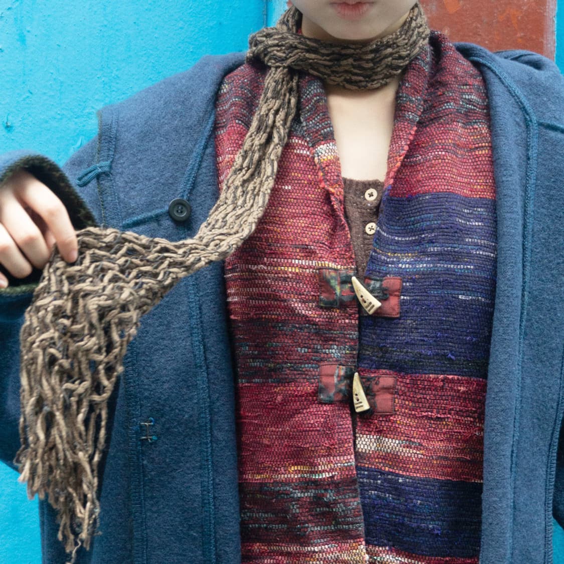 이끼결 니트 목도리 상품이미지1