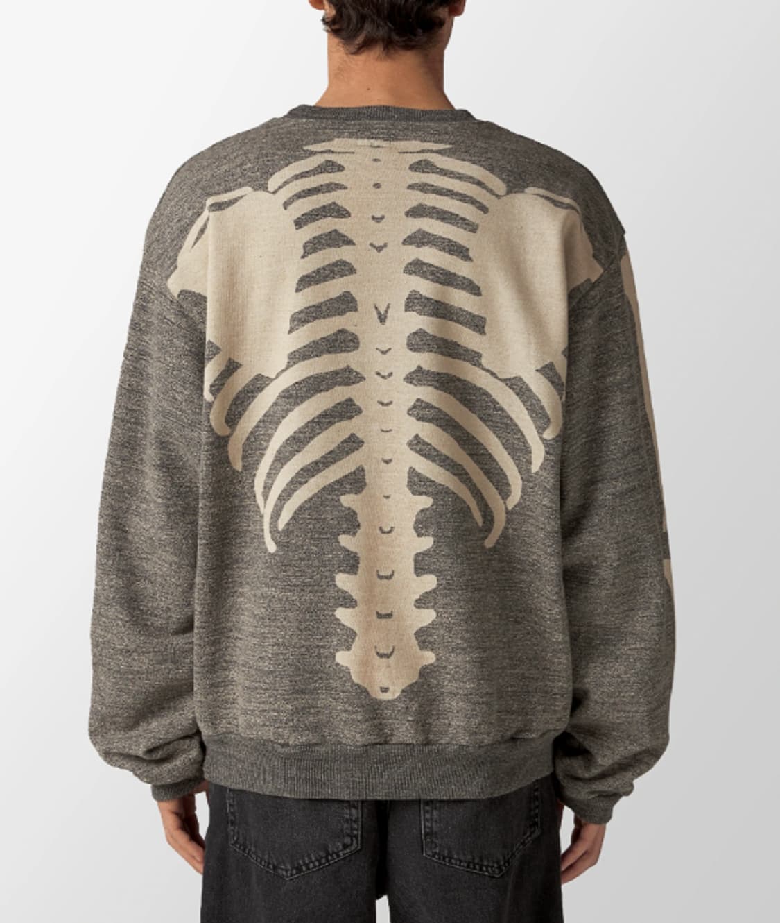 캐피탈 플리스 빅 크루넥 스웻 헤더 차콜 (5) 상품이미지1