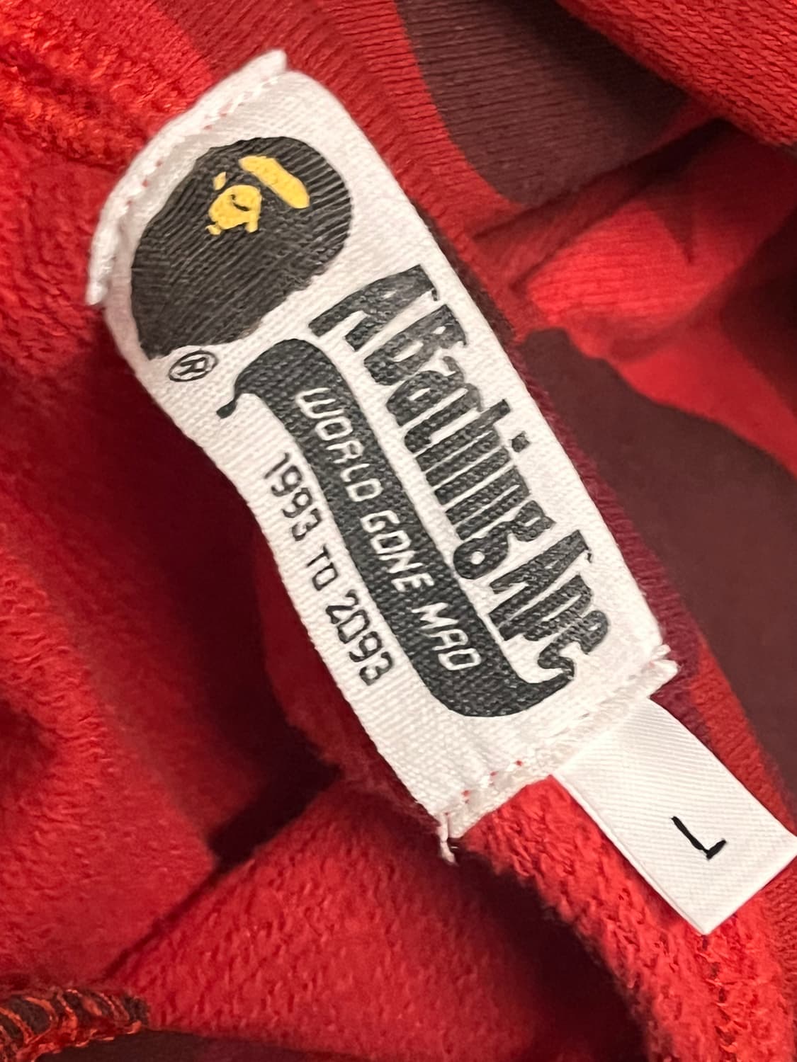 새상품급) 베이프 레드 적계 샤크 후드집업 상품이미지3