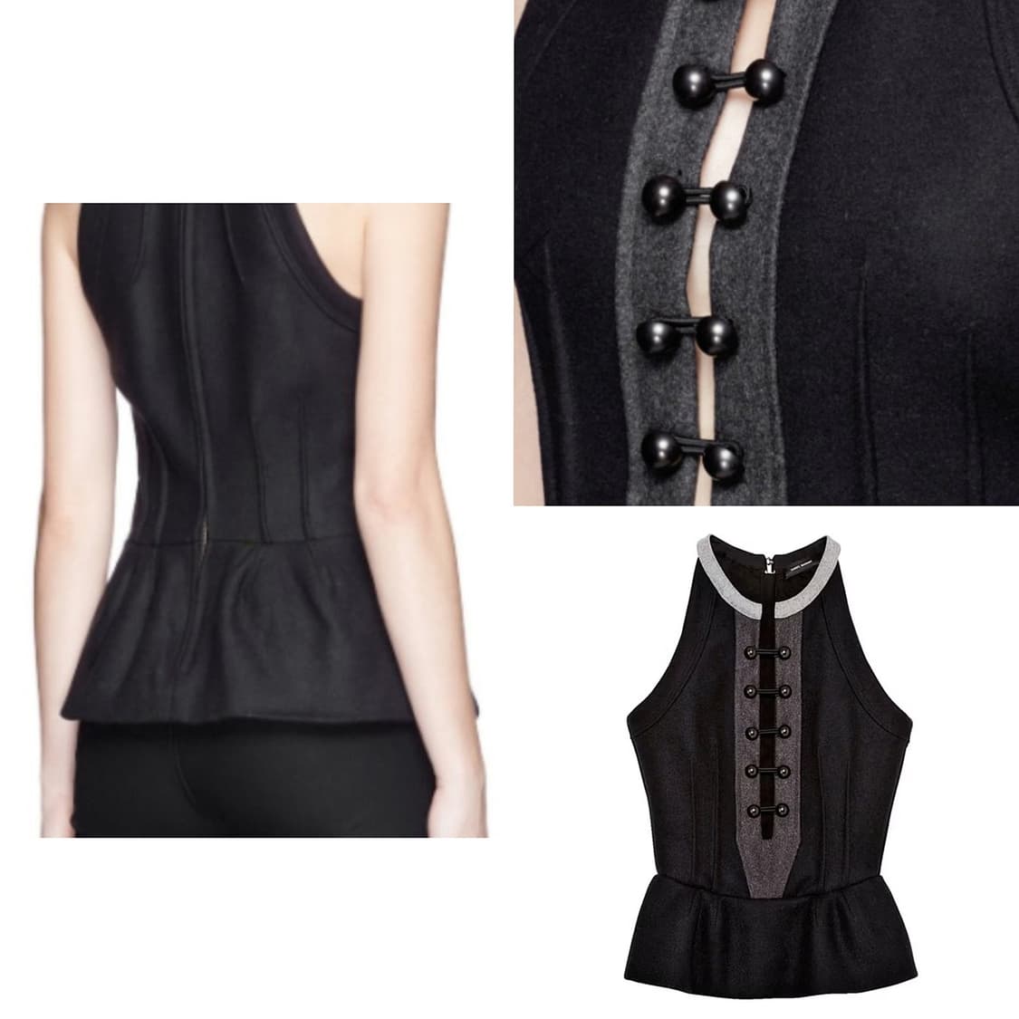 이자벨마랑 울 펠트 페플럼 탑 상품이미지5