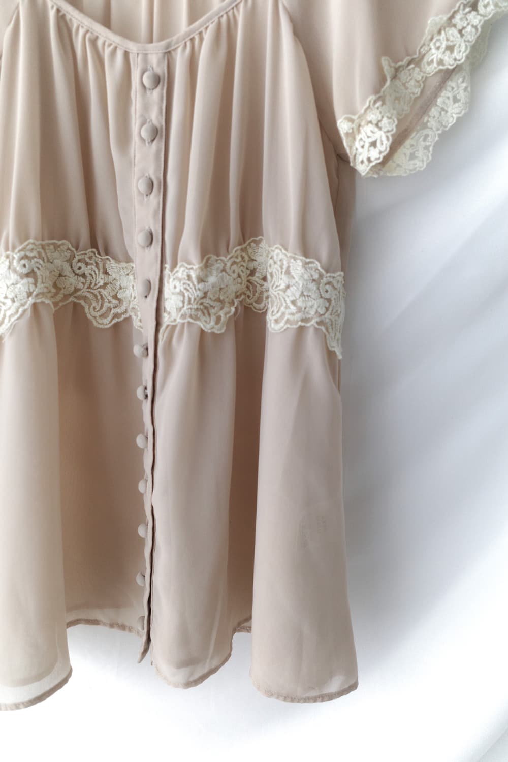 lace see-through blouse 상품이미지4