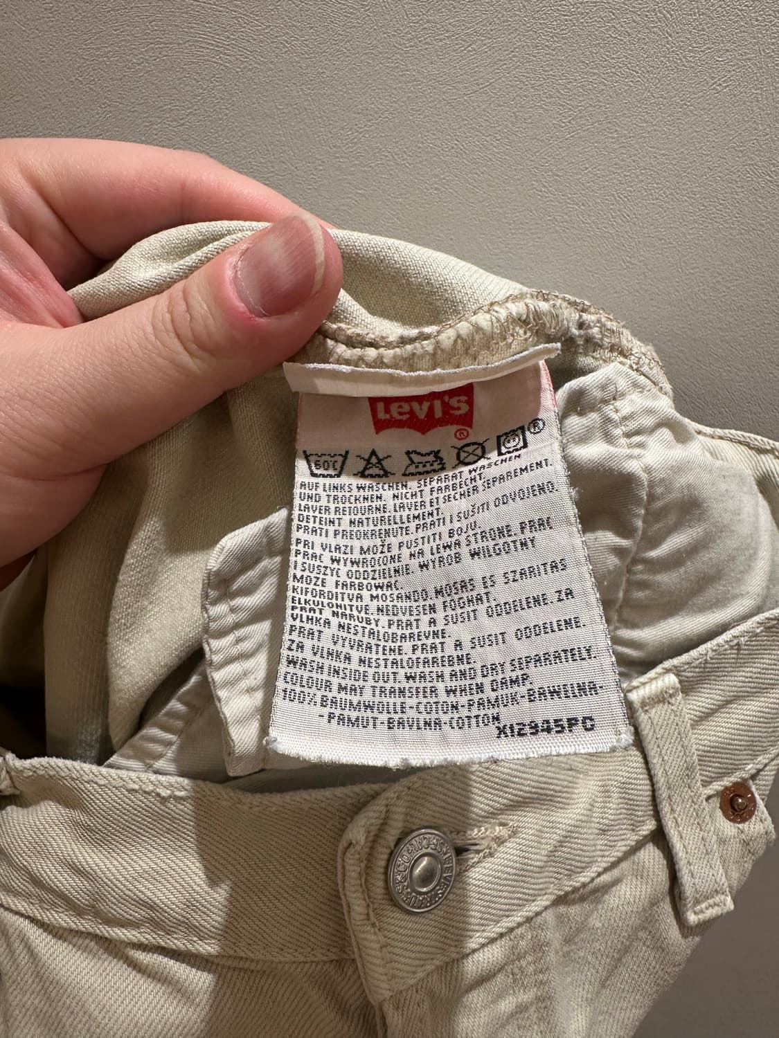 리바이스 501 빈티지 베이지 데님 38 사이즈 상품이미지4