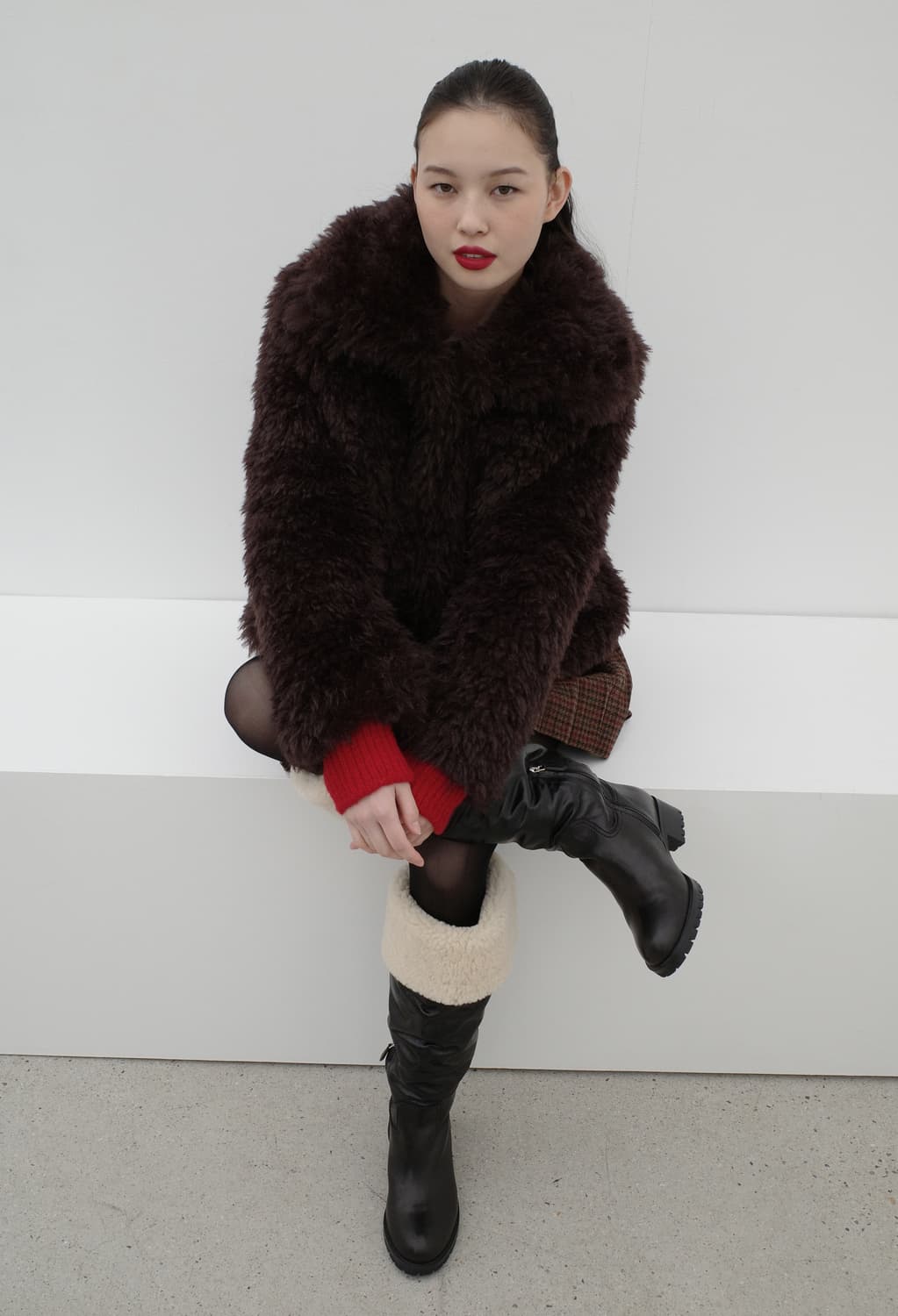 Shaggy Faux Fur Jacket (Choco) 상품이미지2