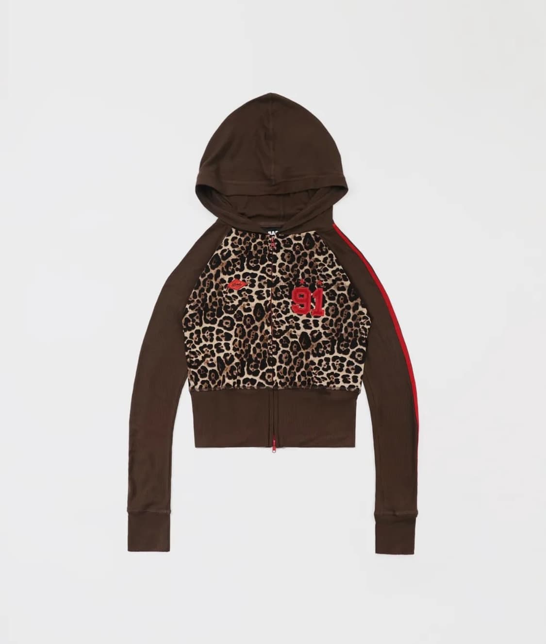 배드블러드 져지 후드 집업 - 레오파드 상품이미지2