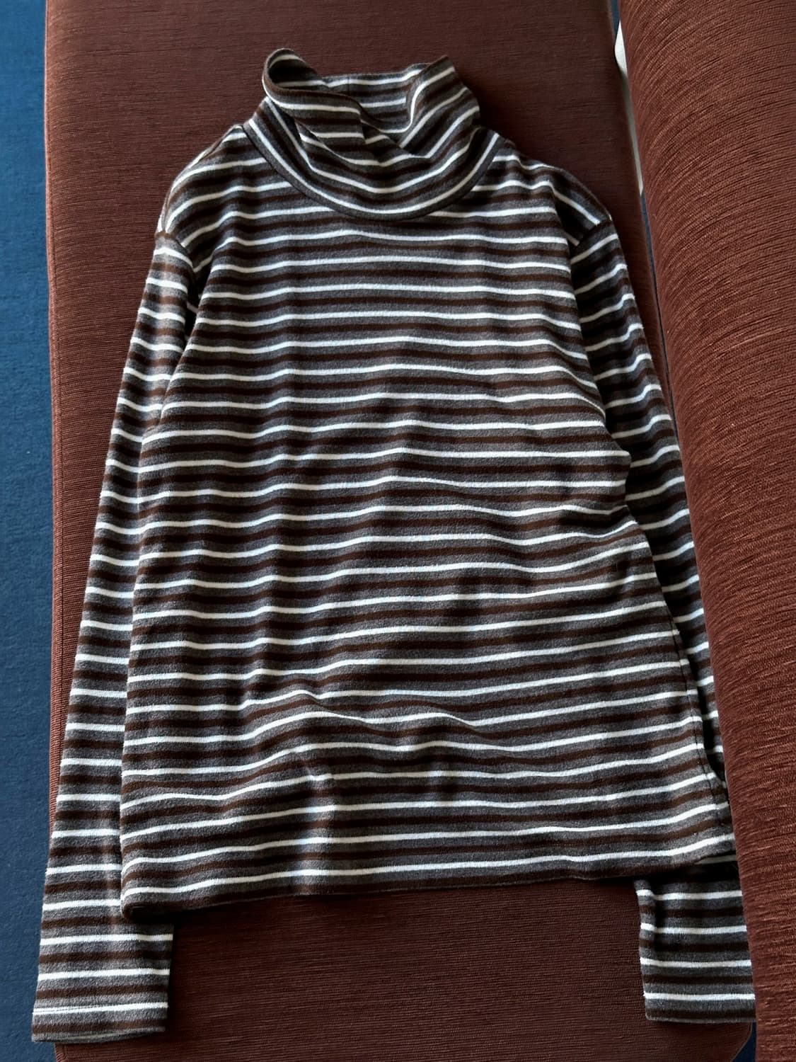 Design stripe stretched turtle neck top 상품이미지5