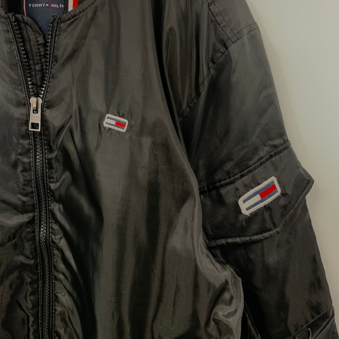 타미힐피거 블랙 포켓 봄버 자켓 상품이미지5