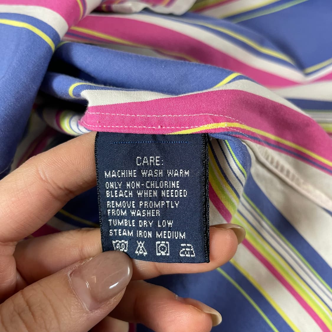 폴로랄프로렌 화이트포니 블루 핑크 스트라이프 긴팔 셔츠 슬림핏 6 상품이미지7