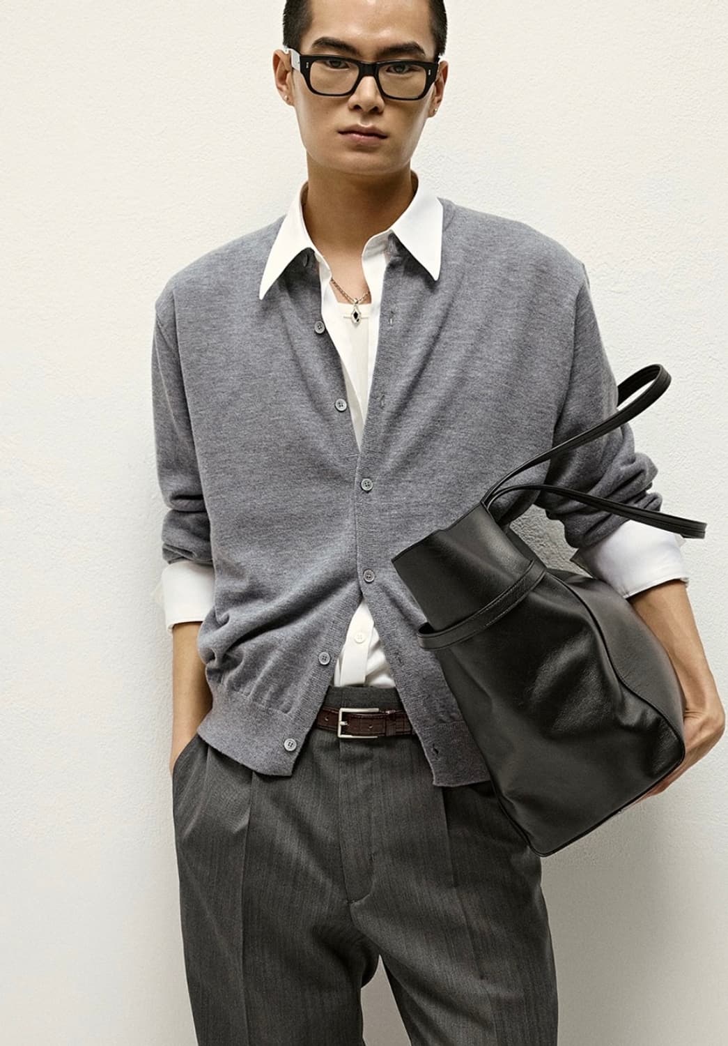 [XL] SAVAGE 라운드넥 니트 가디건 상품이미지3