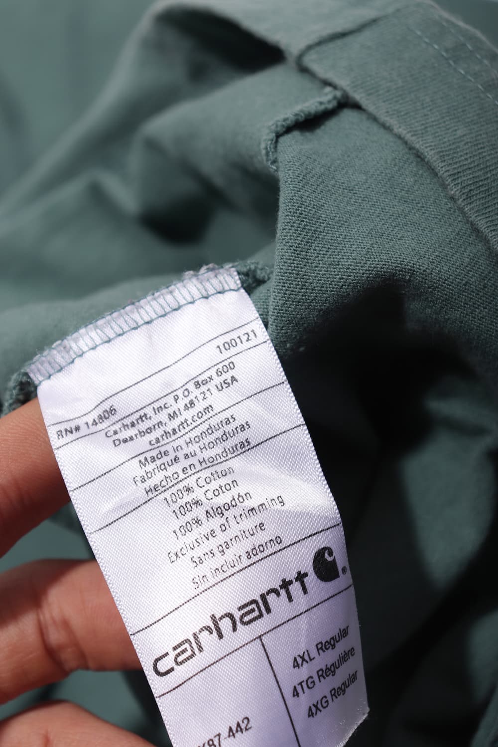 CARHARTT 오리지널핏 포켓 티셔츠 size 4XL 상품이미지4