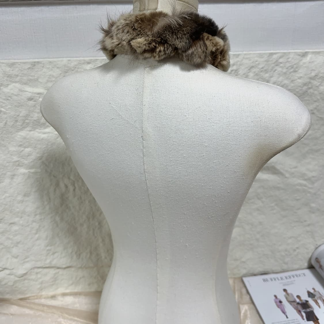 빈티지 래빗 토끼털 프릴 목도리 머플러 상품이미지3