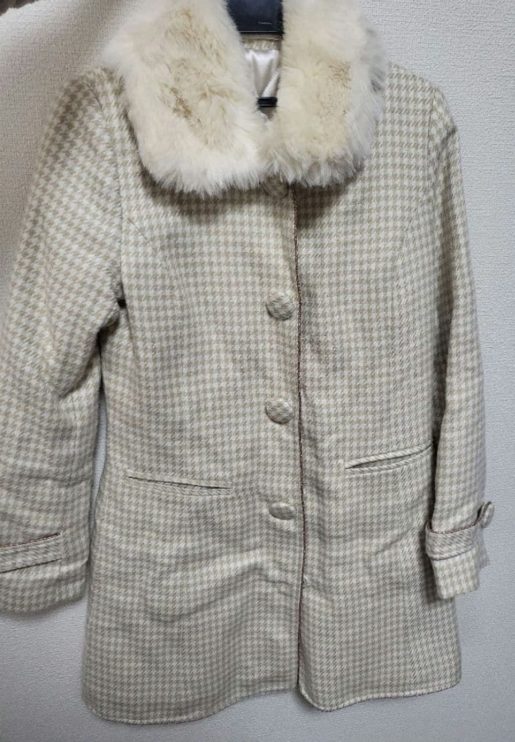 미셸마카롱 하운드투스 체크 퍼 코트원피스 상품이미지2