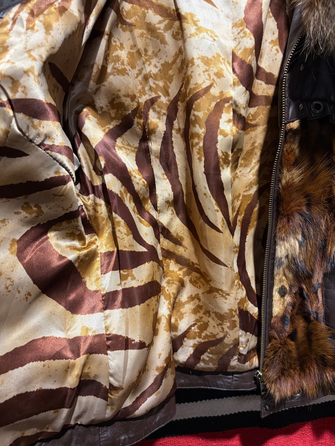 Leopard fur hood jacket / 레오파드 퍼 후드 재킷 상품이미지6