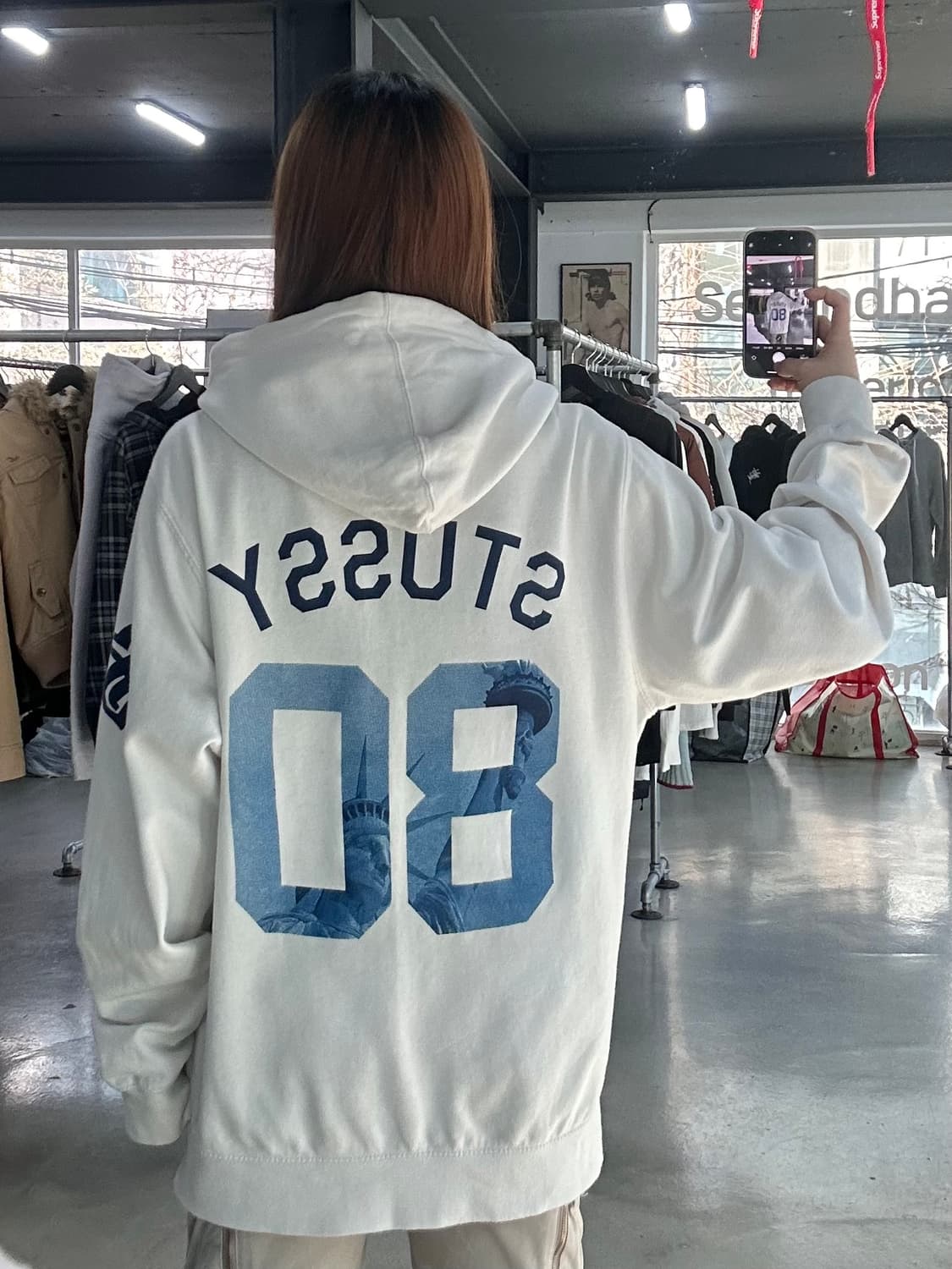 스투시 00s NYC 넘버링 후드집업 상품이미지2