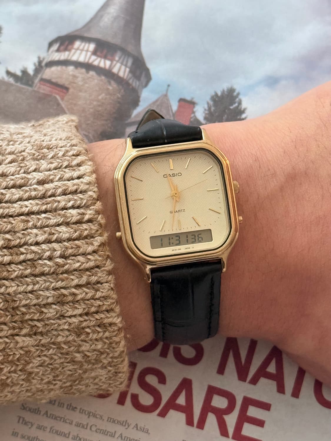 Casio 카시오 AQ-422 아나디지 스퀘어 상품이미지6