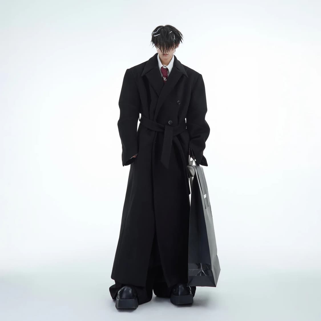 argure culture 더블 버튼 맥시코트(XL) 상품이미지2