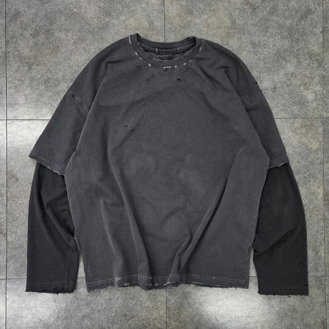 빈티지 레이어드 긴팔 티셔츠 상품이미지1