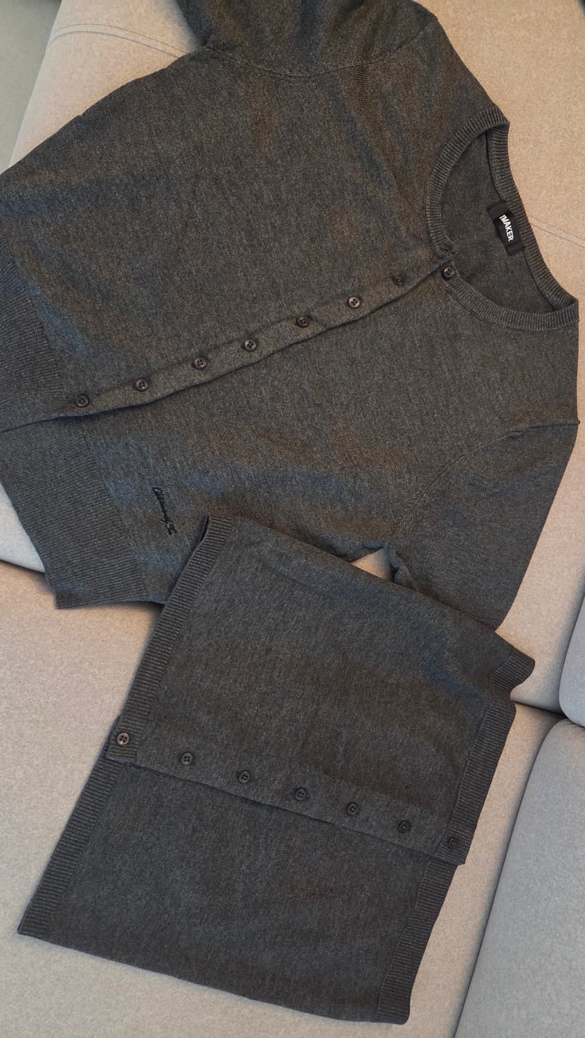 티메이커 뷔스티에 반팔 가디건 set 차콜 상품이미지7