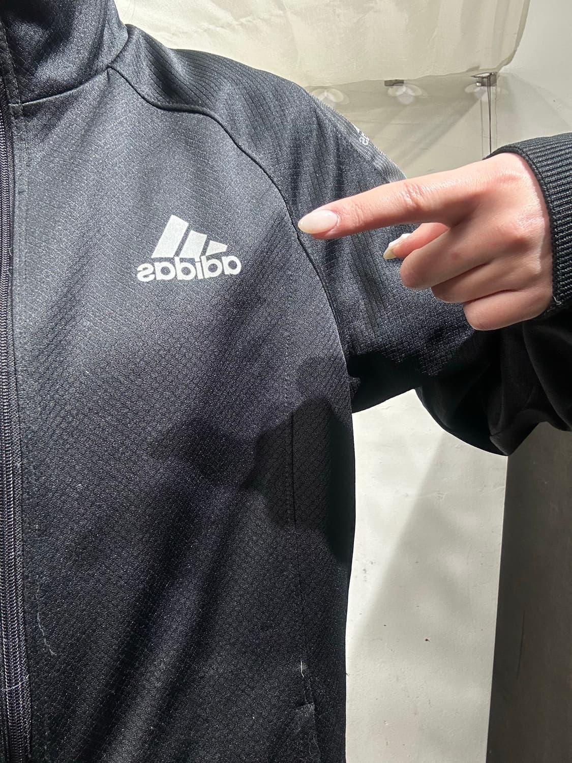 아디다스 블랙 사이드 라인 y2k 오버핏 트랙탑 져지 M 상품이미지4