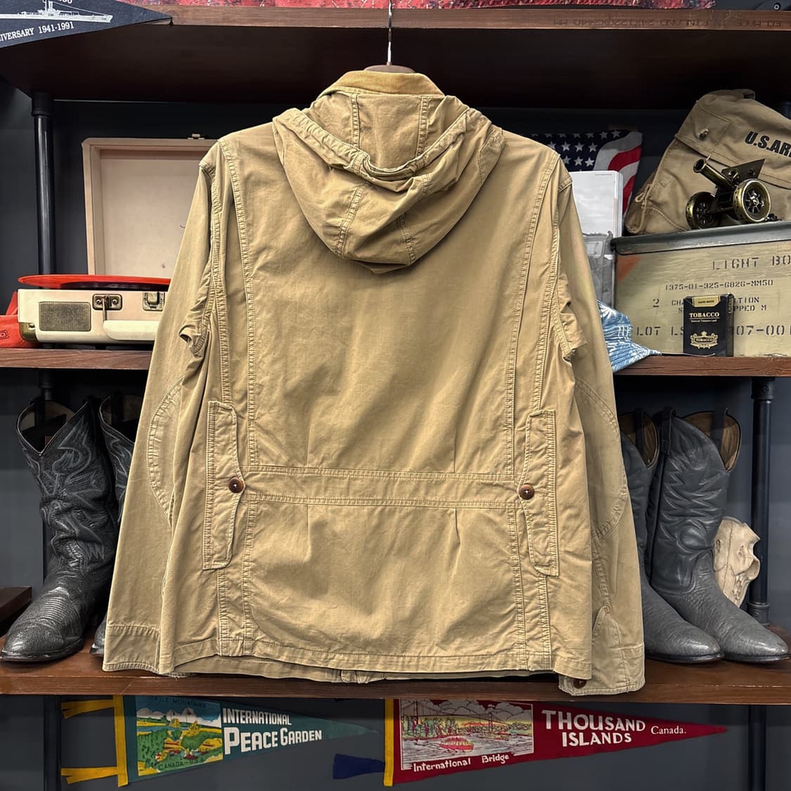 90s 폴로 랄프로렌 코튼트윌 유틸리티 헌팅포켓 후드파카 N1172 상품이미지2