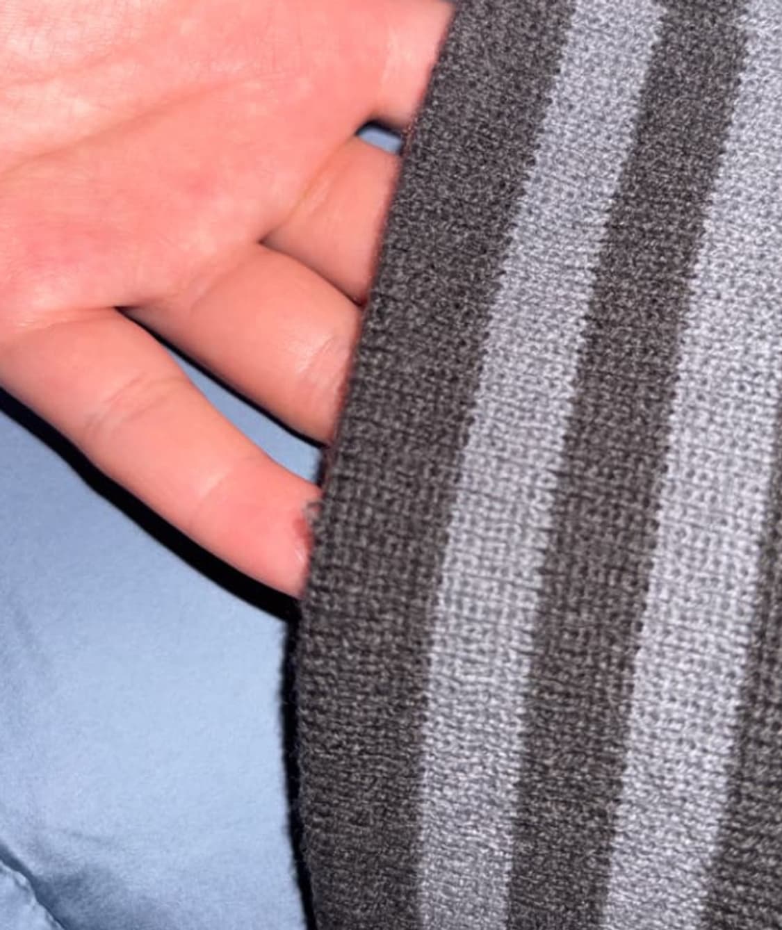 코이세이오 듀얼 스트라이프 비니 퍼플 그레이 상품이미지2