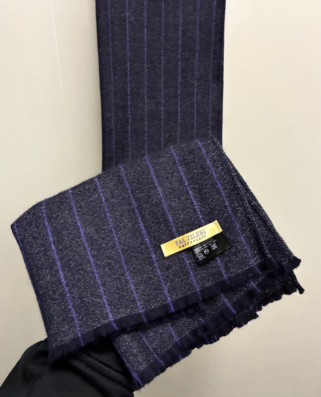 Pal Zileri 빨질레리 캐시미어 울 스트라이프 스카프 머플러 상품이미지1