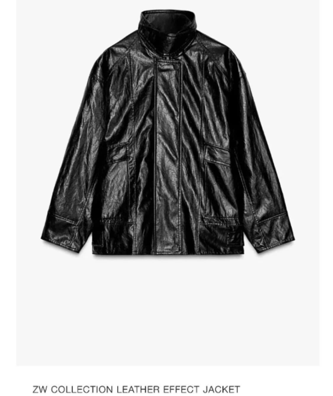 [새상품] 자라 ZW 레더 이펙트 자켓 블랙 S사이즈 3548/046 상품이미지2