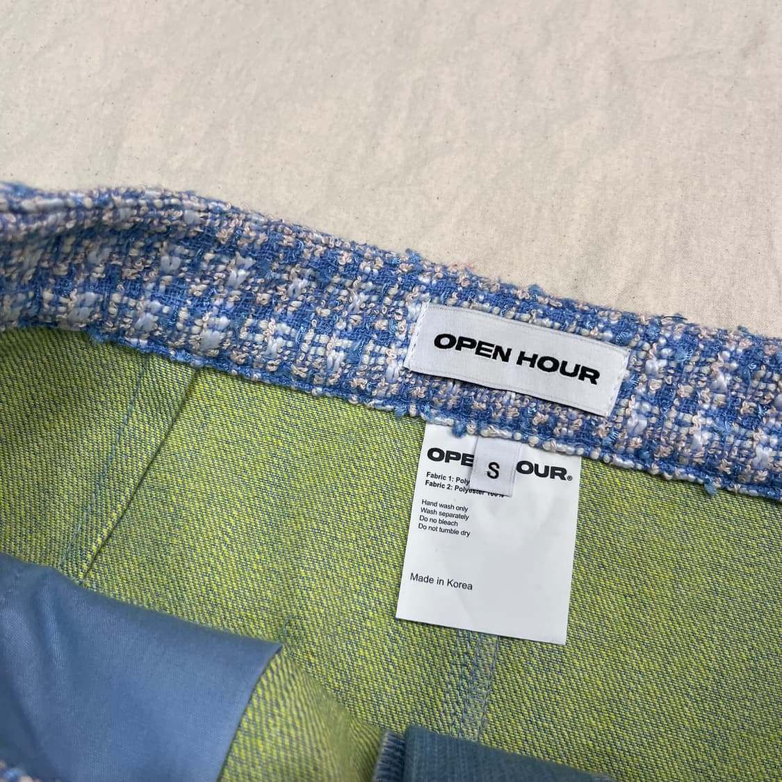 OPEN HOUR 데님 미니스커트 트위드 상품이미지3
