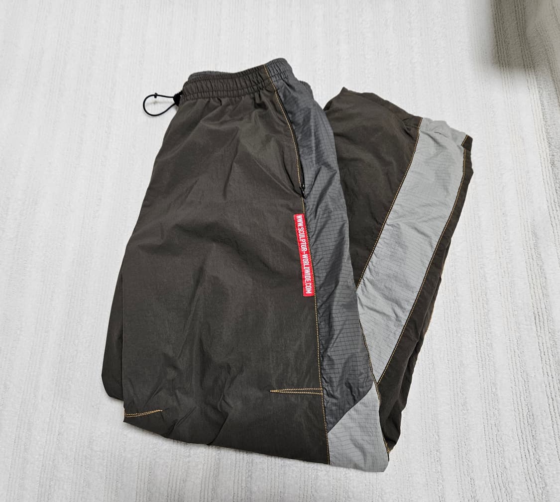 스컬프터 Three Block Pants Brown 조거팬츠 우븐 M 상품이미지5
