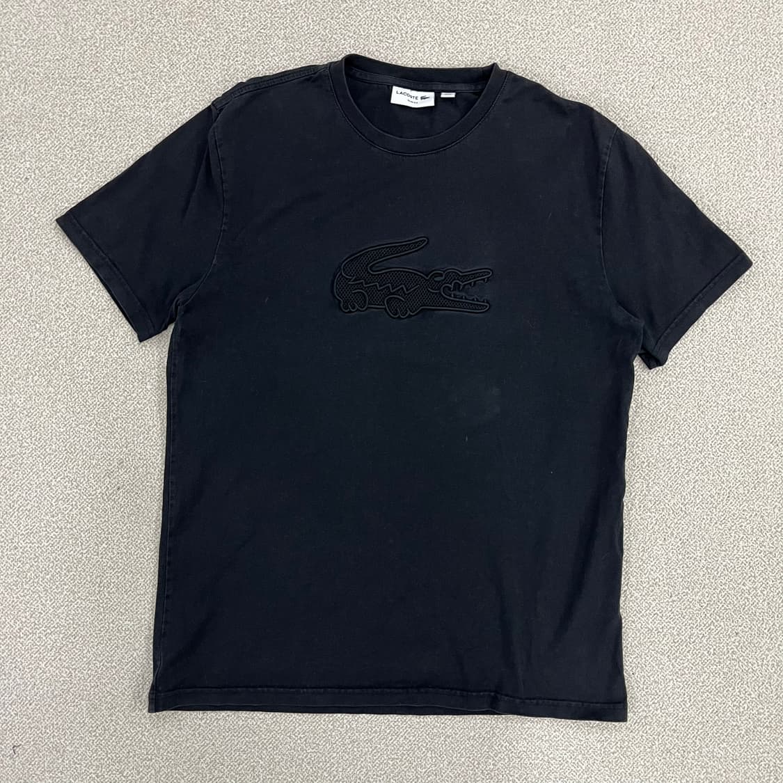 XL 라코스테 빅크록자수 반팔 티셔츠 0224M 상품이미지1