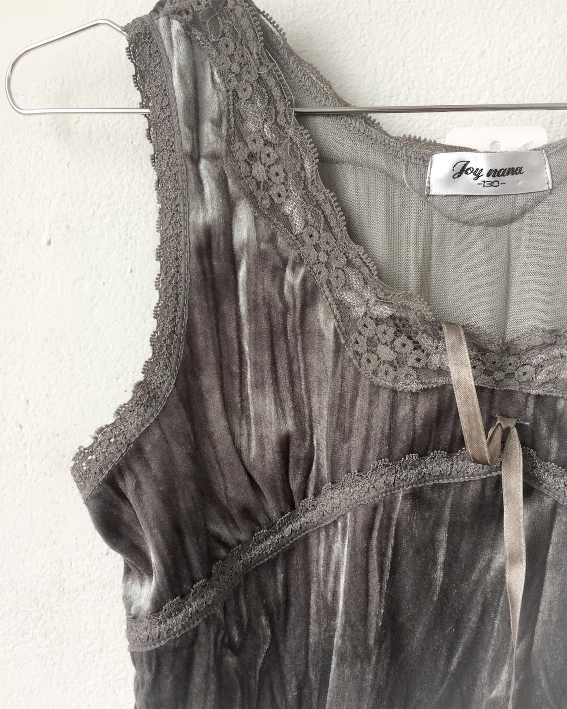 Lace trimming velvet sleeveless 상품이미지5