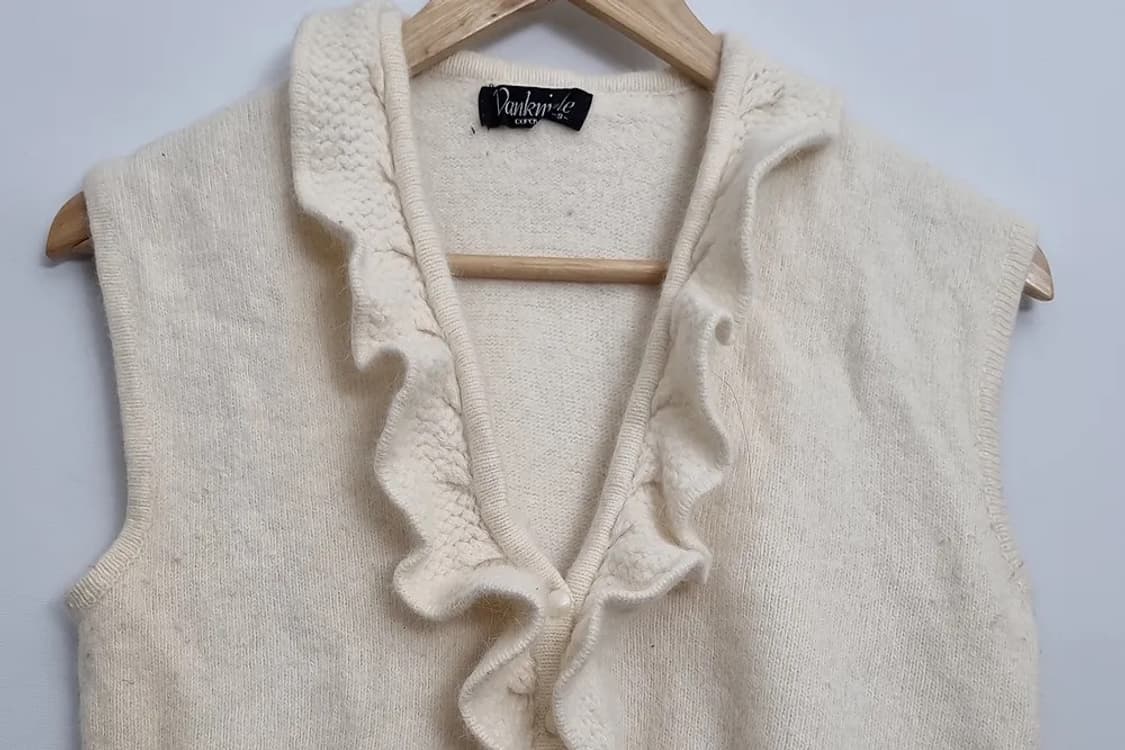VANKNICOLE 크림 니트 베스트 상품이미지3
