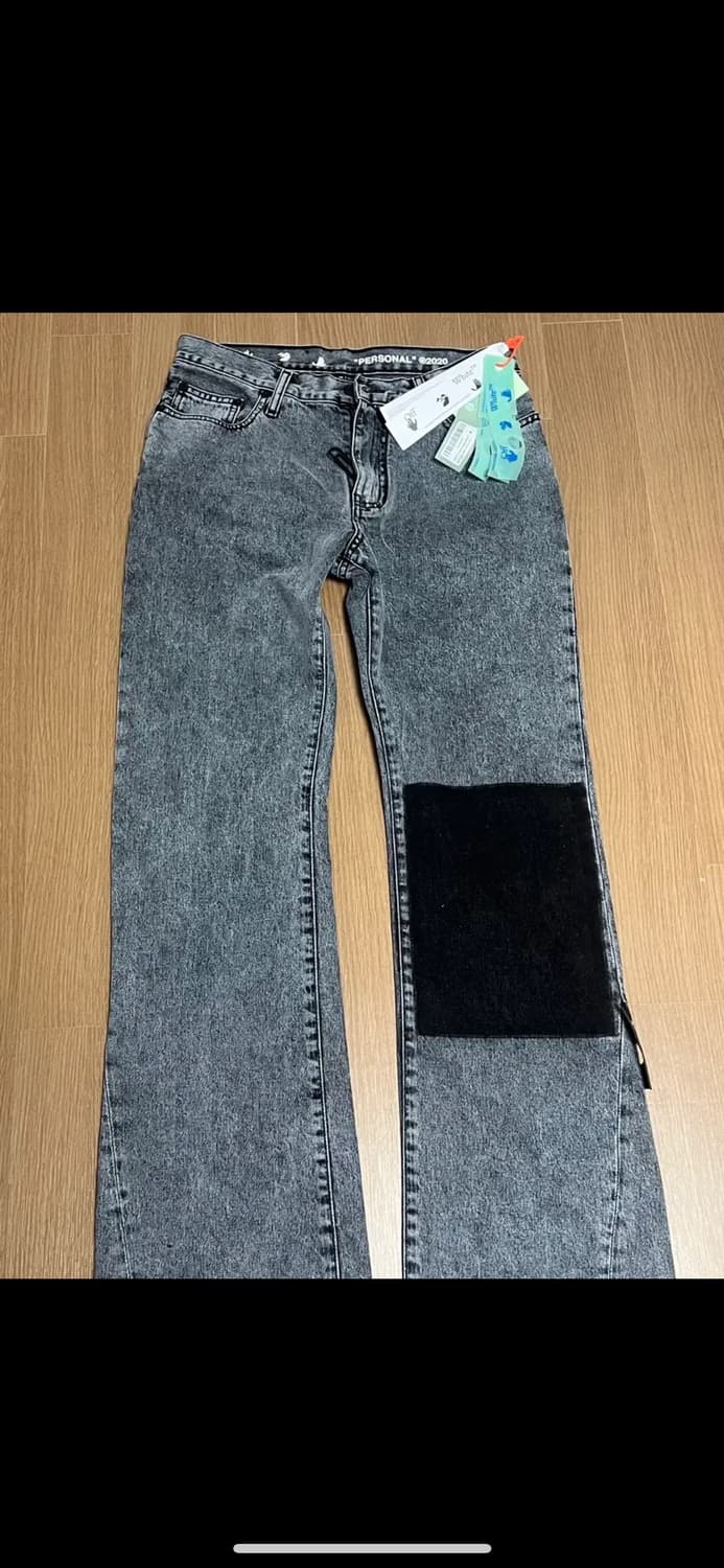OFF-WHITE 오프화이트 슬림플레어 데님 빈티지 그레이 상품이미지1