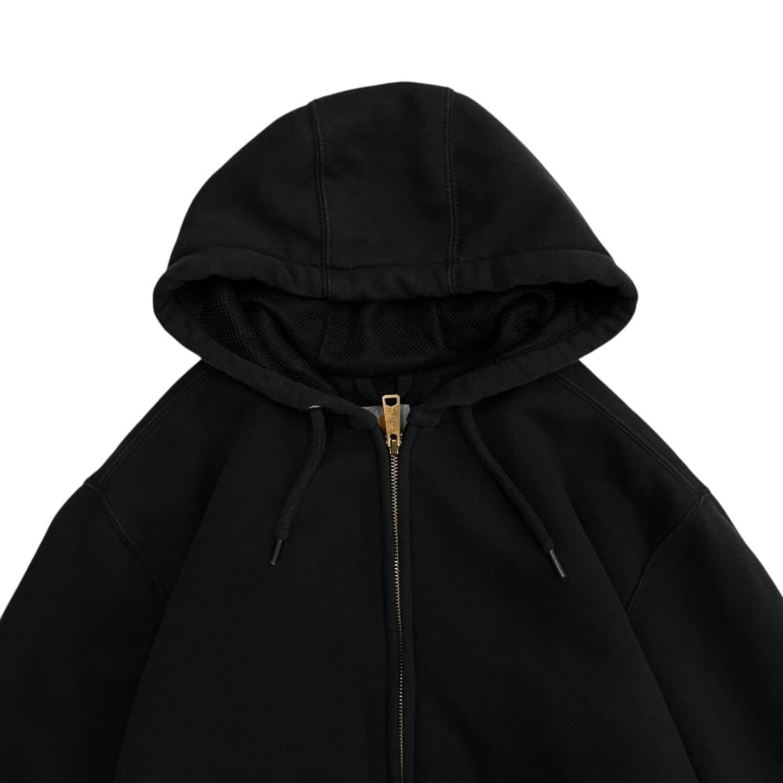 칼하트 포켓로고 써멀 블랙 후드집업 S 상품이미지4