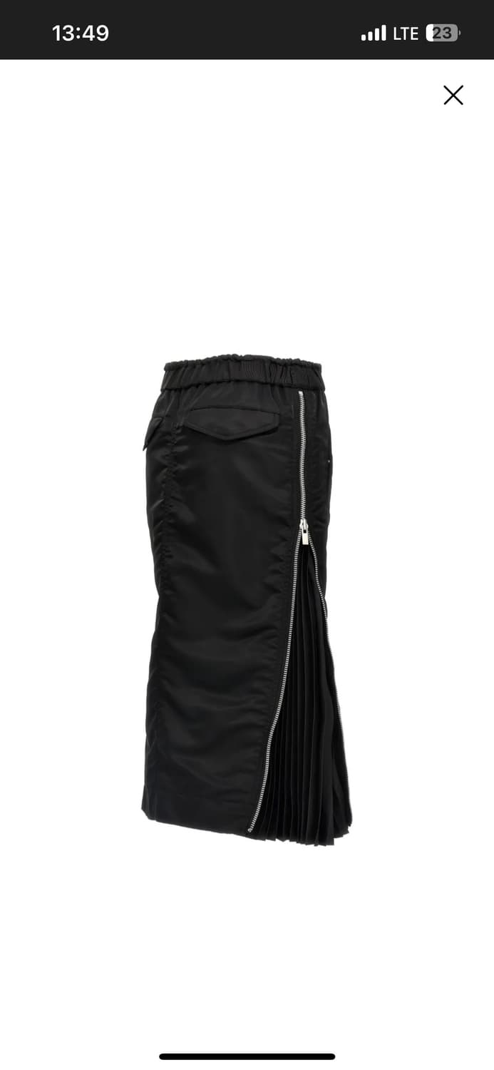 사카이 플리츠 믹스 스커트 상품이미지3