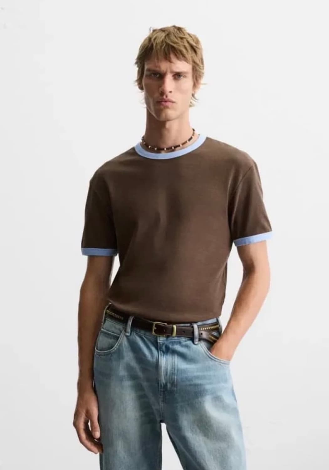 (구매) 자라 rib 배색 링거티 상품이미지1