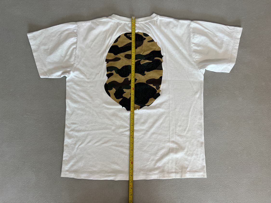 베이프 반팔티(화이트/브라운) XL 상품이미지8