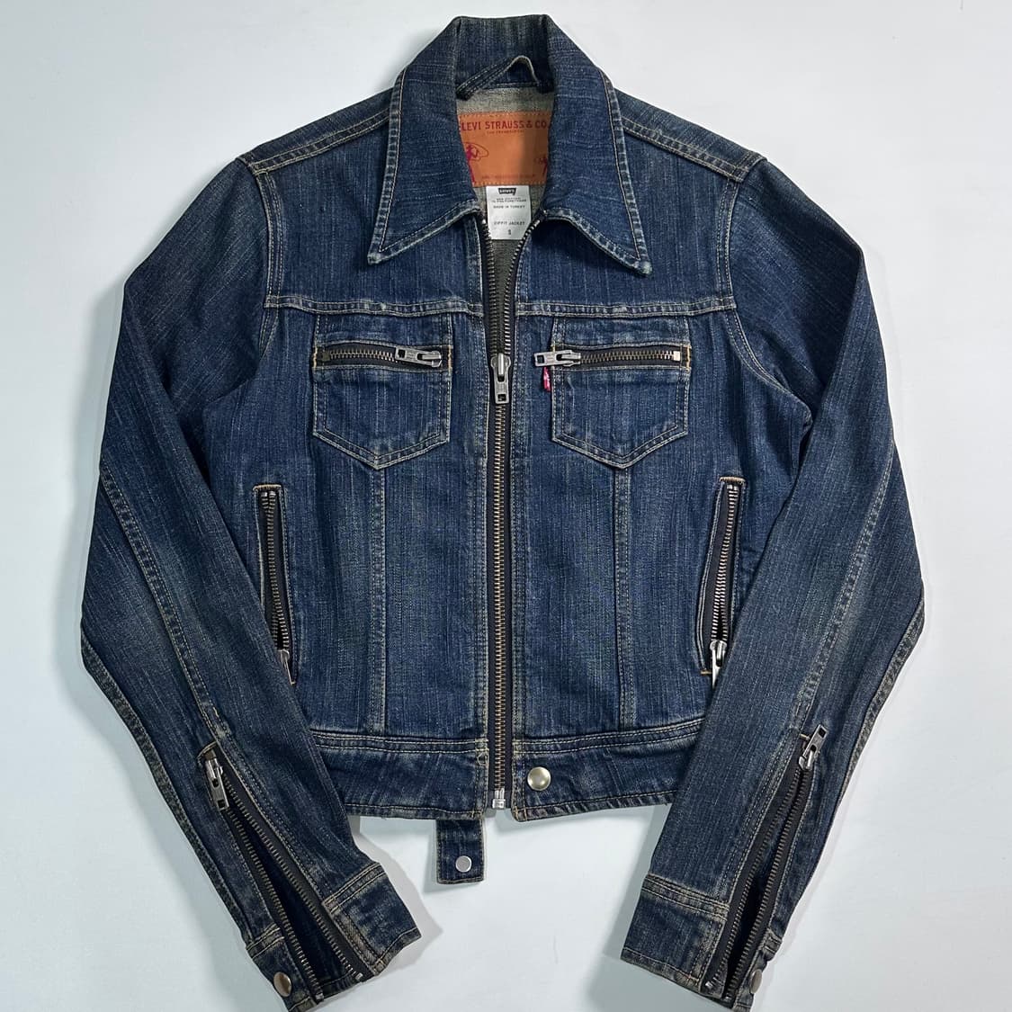 리바이스 우먼스 지퍼디테일 데님 자켓  상품이미지1