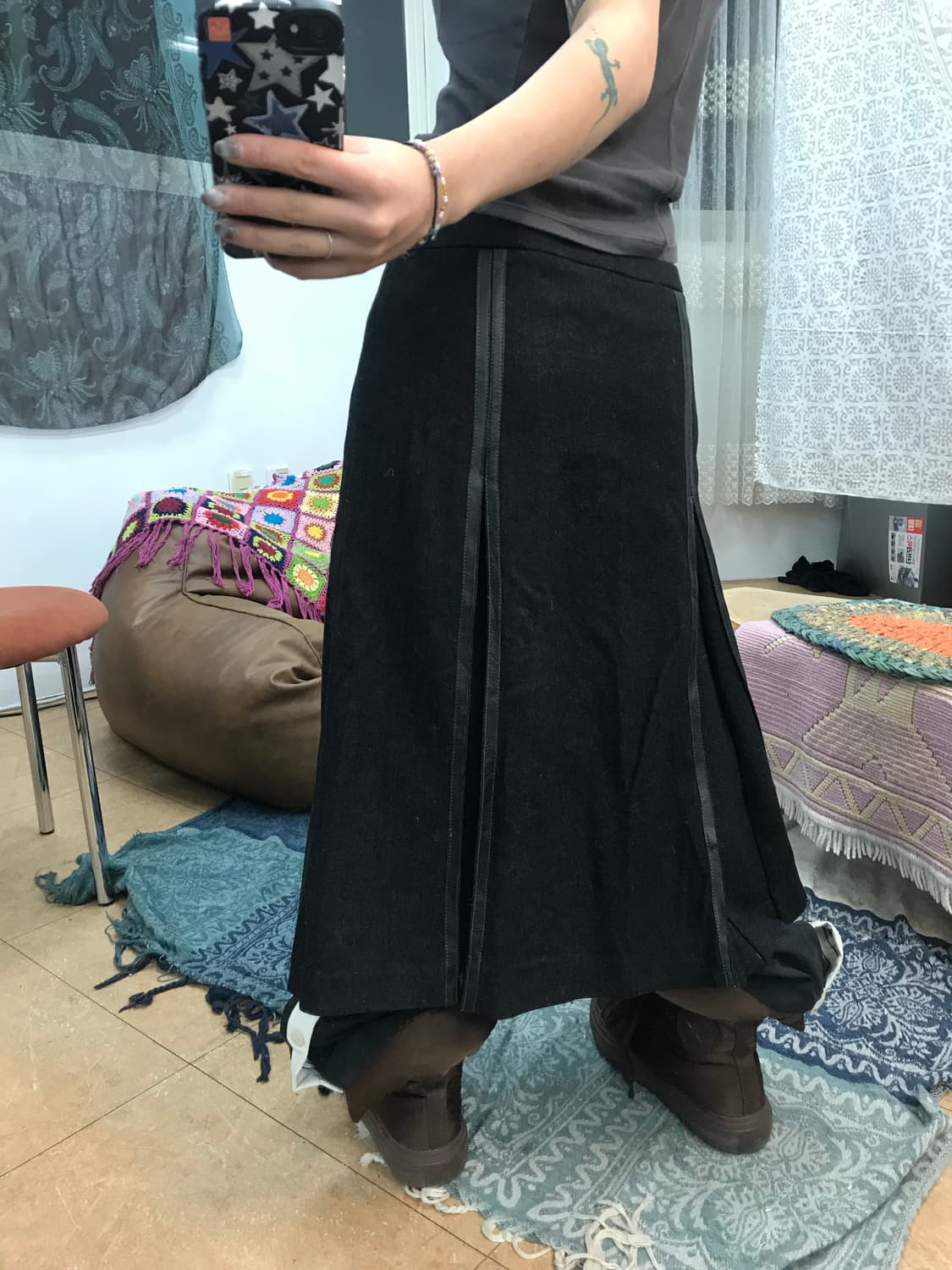 Moo+ 여성 모직 미디스커트  상품이미지2