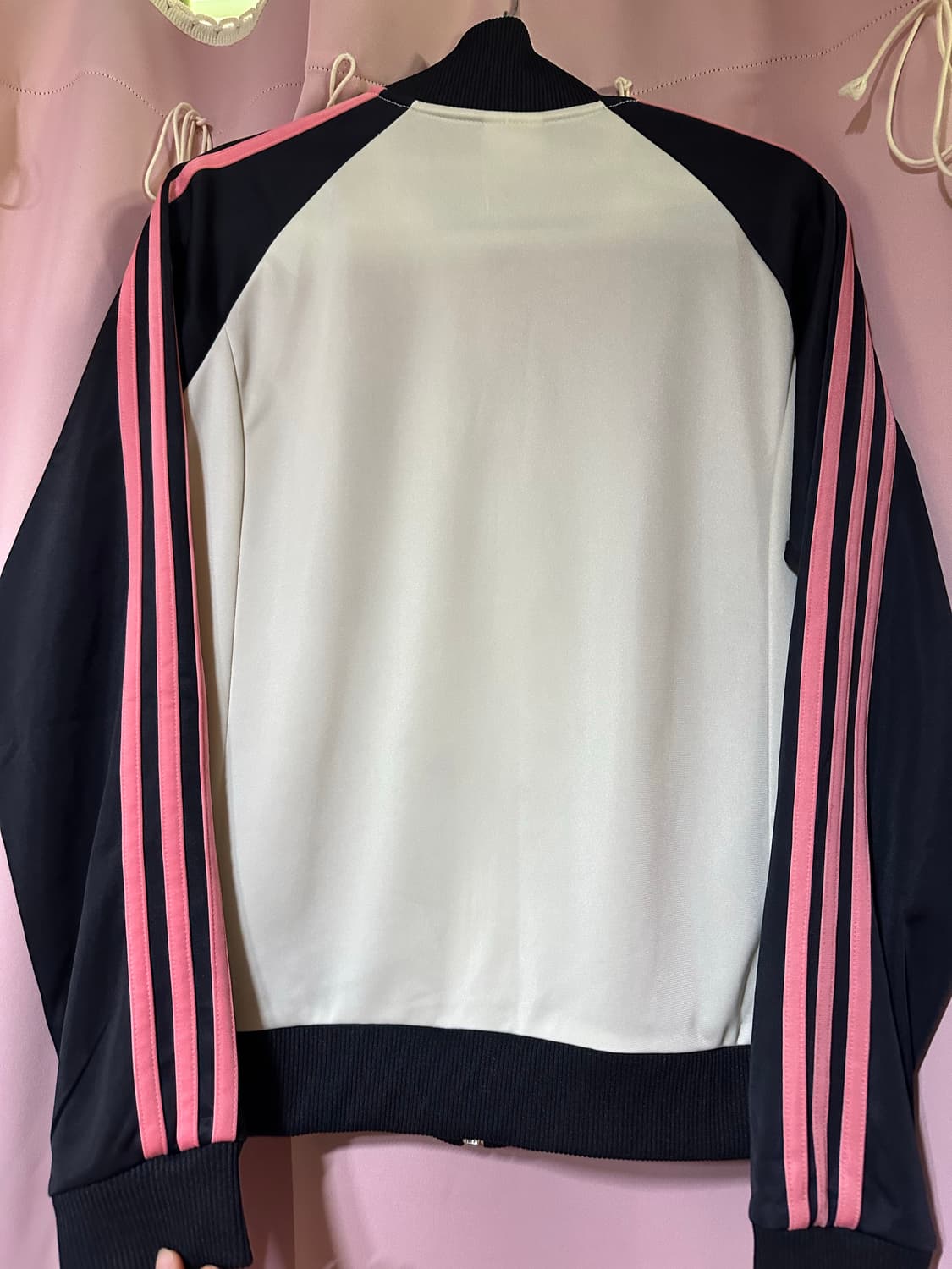 아디다스져지 아디다스 흰핑 큐빅 트랙탑 아디다스 삼선 핑크 대장 집업 상품이미지3