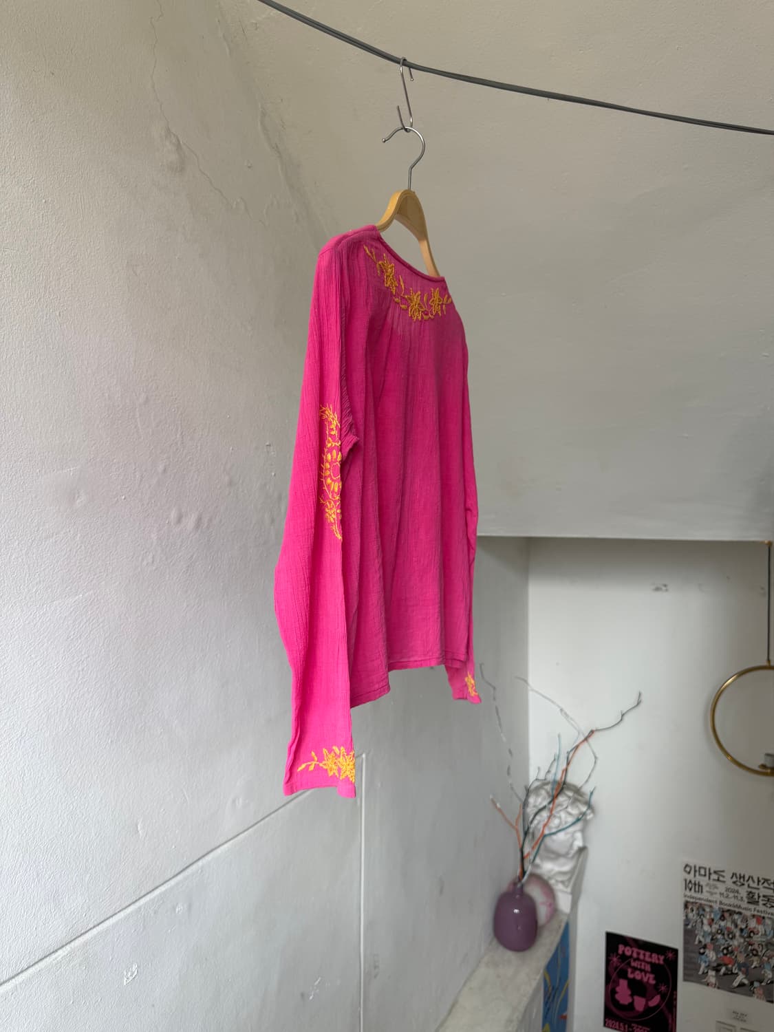 에스닉 거즈 코튼 자수 크롭 가디건 상품이미지7