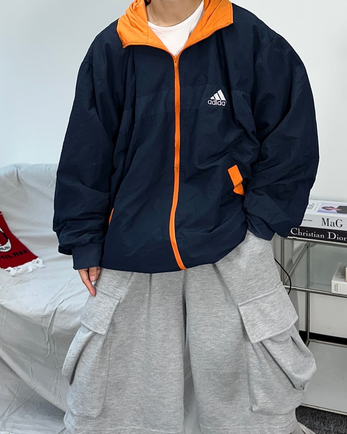 아디다스 00s 네이비 바람막이 상품이미지3