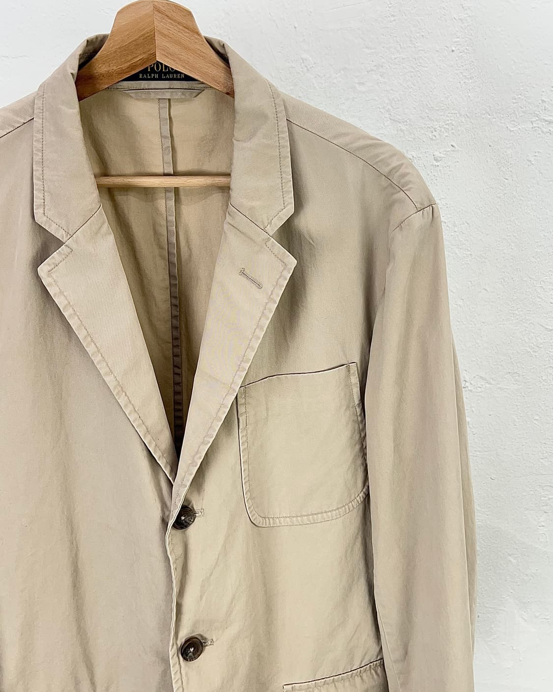 폴로 랄프로렌 베이지 피마 코튼 치노 3b 블레이저 상품이미지3