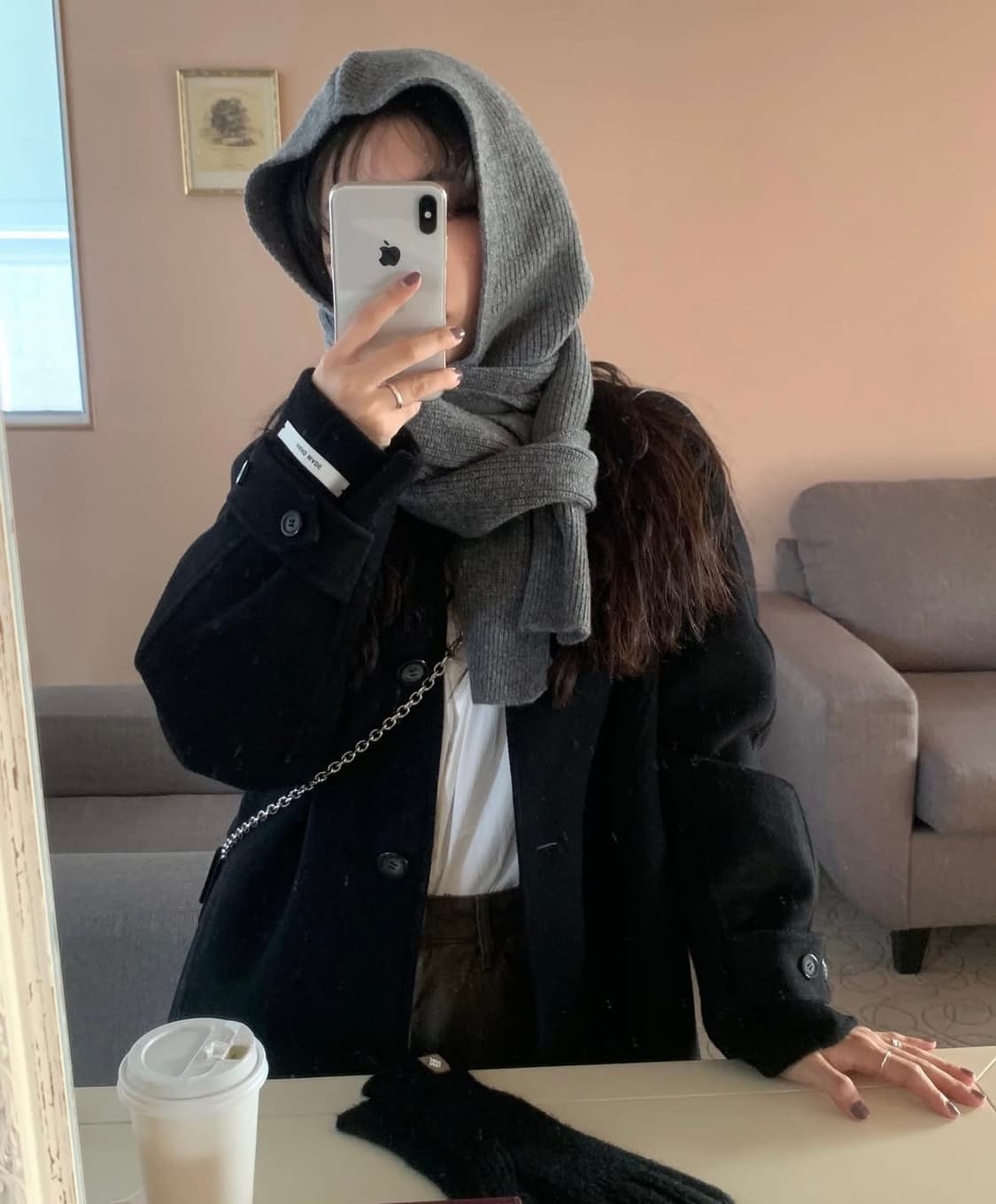 유리에 핸드메이드 코트 상품이미지3