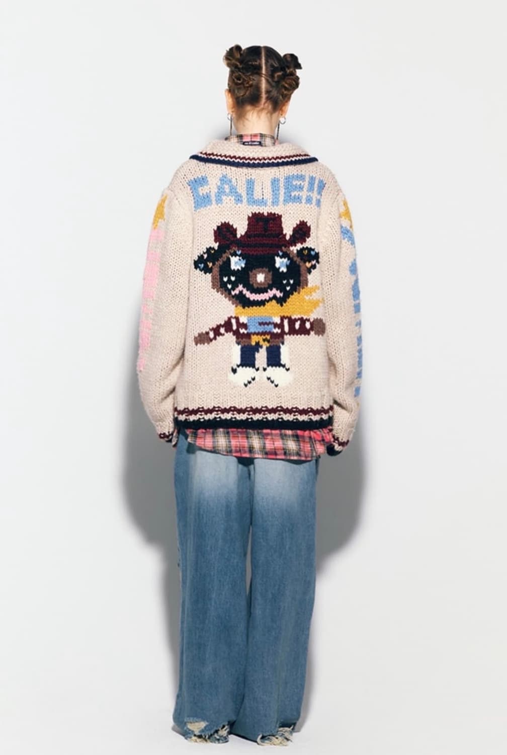 COWGIRL TEDDY ZIPUP KNIT IVORY 상품이미지2