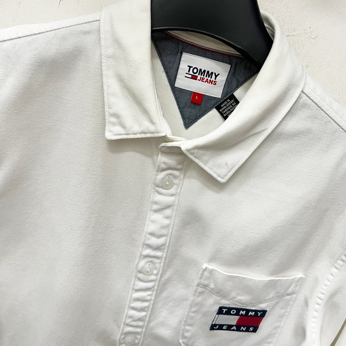 타미진스 브러시트 옥스포드 뱃지 셔츠 L 상품이미지3