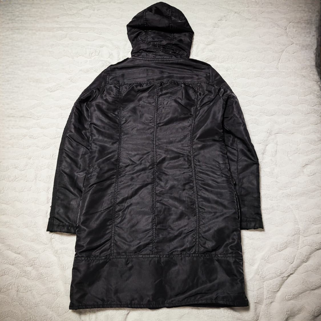 00s naked queen Duffle Hooded Long Coat 상품이미지6