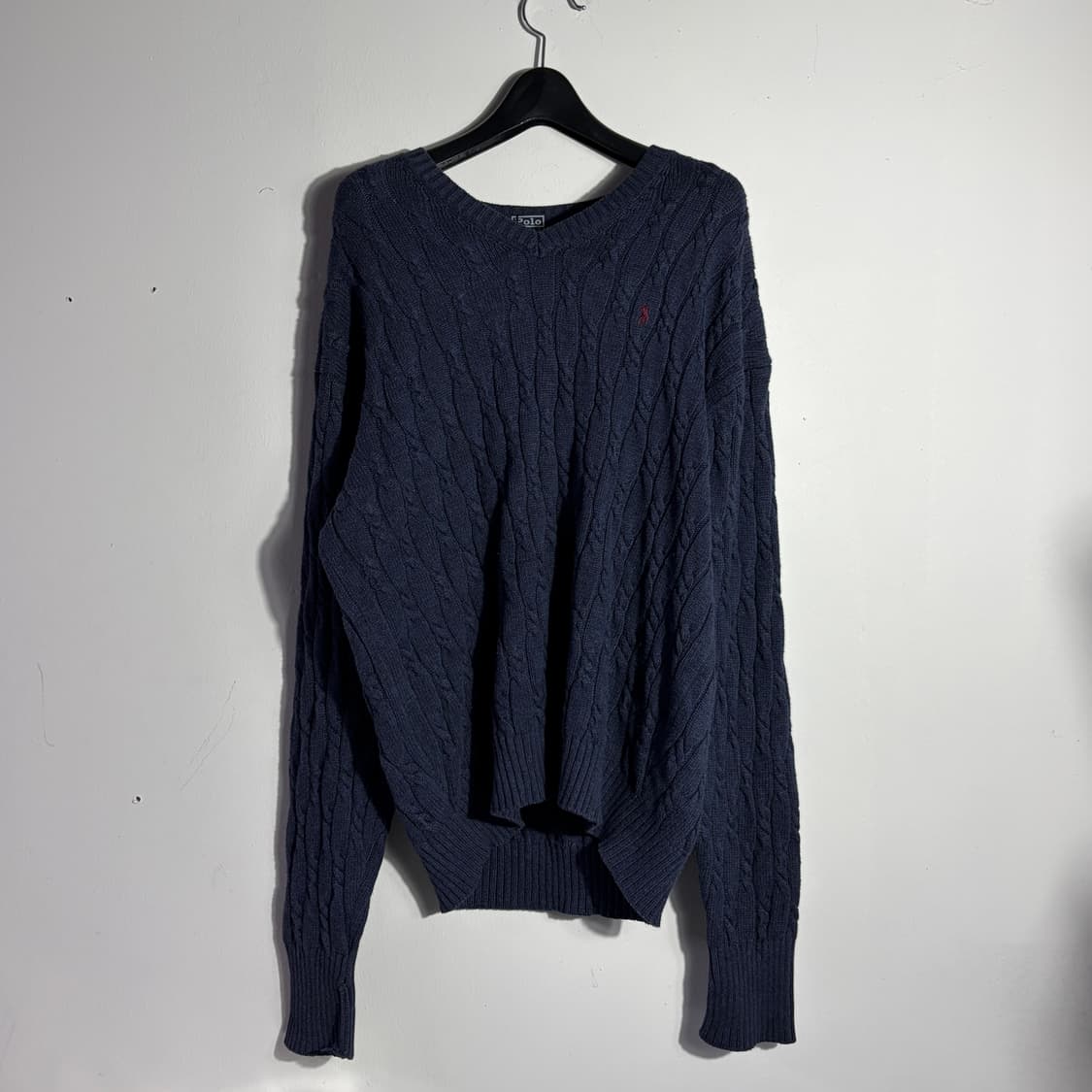 폴로 네이비 브이넥 니트 (무료배송) 상품이미지1